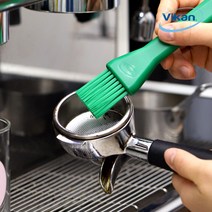 바이칸 커피머신 가루 그라인더 청소솔 포터필터 내열 브러쉬, 미디움, 녹색_30mm