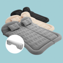 SUV 차박 자동차 엠보싱 캠핑 에어매트 + 일자블럭 세트, 그레이, 1세트