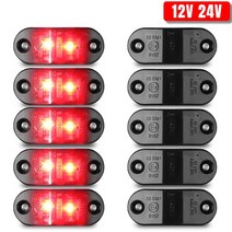 푸드트럭 케이터링 스낵카 트레일러 아이스크림 LED 사이드 마커 조명 방수 후면 램프 2 개 12V/24V 트, 01 10pcs red