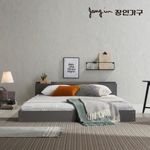 장인가구 비비드 저상형 LED조명 USB포트 침대Q(7존독립) DYD-540Q, 내츄럴오크
