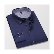남성 비즈니스 원피스 셔츠 공식 버튼 다운 칼라 스타일 봄 & 가을 캐주얼 S-5XL