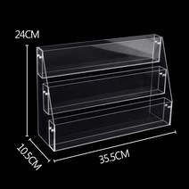 아크릴 진열대 책 잡지 펜 문구점 편의점 진열대 전시대 투명, 한칸 3단 진열대