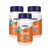 나우푸드 징크 50mg 250정 글루콘산 아연 Zinc 징크 글루코네이트 3병