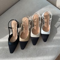 구두모모 리플리 톤인톤 통굽 슬링백 힐 4color (4.7cm)