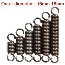 인장스프링 스텐인장스프링 금형 와이어 직경 2.0mm 연장 장력 확장 스프링 외부 16mm / 18mm 길이 50mm - 500mm 스프링 스틸 후크 DIY 1 개, 60mm