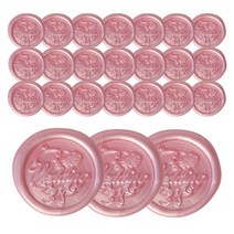 로맨틱노벰버 실링왁스 스티커, 실링왁스 스티커 24P 핑크펄 (웨딩)