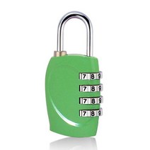 자물쇠 4 다이얼 자리 암호 잠금 조합 가방 수하물 금속 코드 여행 안전 도난 방지 Cijfersloten, Green