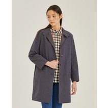 22SS 네이비 단색 면혼방 하프코트 DLCO2BE21N2