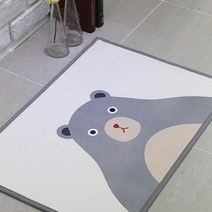 기타 바보사랑[러그랜드]국내제작 디자인 곰 발매트, 그레이