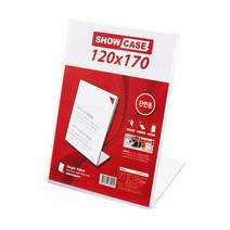 단면120x170 [7721] / 투명 아크릴 POP 스탠드/탁상용 쇼케이스/테이블 인쇄물 안내판/종이 거치대/식당 카페 매장 메뉴판/가격표/이름표/엽서 액자