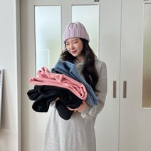 [바보사랑] 여자 기모 겨울 베이직 후드 루즈핏 롱원피스[옷자락]