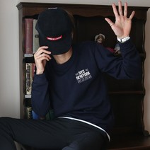 와이티클로젯 BIG APPLE 기모 맨투맨 남여공용 빅사이즈 티셔츠