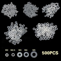 고무바킹 고무패킹 캡 실리콘패킹 100Pcs 화이트/블랙 플라스틱 나일론 와셔 도금 플랫 스페이서 씰 가스켓, 02 WHITE_05 M5, 02 WHITE_05 M5