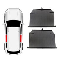 루프탑텐트 자동차 사이드 윈도우 차양 범용 자동 개폐식 파라솔 창 선 블록 보호, Rear side window