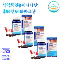 요호 루테인 베타카로틴 비타민A 비타민E 아연복합제 5중복합 캐나다직수입 LUTEIN 빌베리 타우린 황반색소밀도 눈 50 60대 노인 부모님 청소년 중년층 장년층 수험생 시력 선물, 3통, 90캡슐