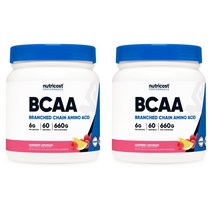 뉴트리코스트 BCAA 라즈베리 레모네이드 글루텐 프리, 660g, 2개