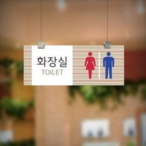 세경케이알 CTRF083 화장실천정걸이간판 고리형표지판 화장실천정고리표지판 화장실양면간판 표시판 표찰, 1개, 300X120mm