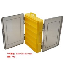 휴대용 낚시 태클 박스 더블 레이어 미끼 컨테이너 루어 보관 멀티 구획 기어 도구 상자 플라스틱 케이스, Gun color-L