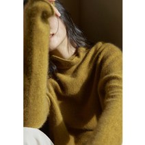 이너셔츠 프렌치 터틀넥 이너티셔츠 라쿤 털 레이어드 이니트 여성 가을겨울 클래식 오버핏 3092621284