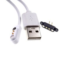 마그네틱 USB 충전 케이블 수컷 암컷 플매트 카펫 러그 포고 핀 커넥터 전원 솔루션 2 자석 접촉 패드 PCB 1 세트