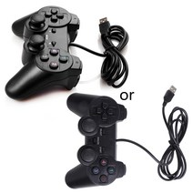 유선 USB 2.0 게임 컨트롤러 게임 패드 조이스틱 게임 게임 진동 Joypad for PC, 검은색