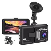 3 inch rear view dash cam recorder card driving for car auto dvr camera solar cycle recording night, 1080p 더블 레코딩, 64g