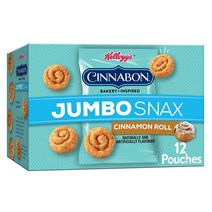 0.42 Ounce (Pack of 12) Kellogg's Cinnabon Jumbo Snax Cereal Snacks Lunch Box Snacks Kids Gaming, 1