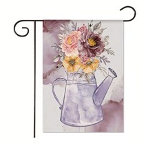 정원 깃발 환영 봄 해바라기 리넨 외부 장식 배너 꽃 30*45CM(11.81IN * 17.71IN), 17 17