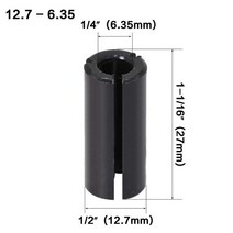 1PC CNC 라우터 비트 고정밀 어댑터 콜렛 밀링 커터, 12.7-6.35