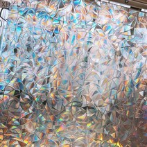 단열필름 창문 유리창3d 레인보우 효과 스테인드 글라스 비닐 자체 접착 정적 개인 정보, 90x200cm