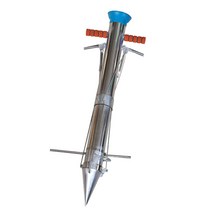 모종이식기 들깨 고추 감자 파종기 한손 양손, 팁 길이 17cm 더블 핸들 모종 파종기