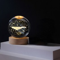 투명 유리 수정구슬 크리스탈 볼 6/8cm 우주 비행사 행성 글로브 3D 레이저 새겨진 태양계 공 LED 라이트베이스 천문학 선물 홈 장식, [02] 8cm, [20] 20