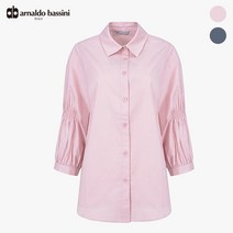 아날도바시니 셔츠형 소매스모킹블라우스 ZAU09BL02M