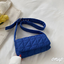 온업 누빔 여성 크로스백 패딩 숄더백