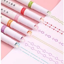 롤러펜 다이어리 캘리그라피 꾸미기 다꾸펜 라인 데코펜 무늬 밑줄펜 6pcs