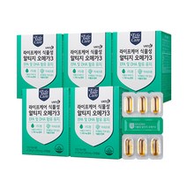 라이프케어 식물성알티지 rTG 오메가3 30캡슐 x 5박스/저온 초임계/KD파마
