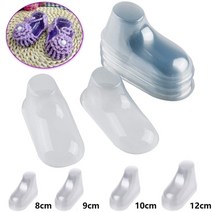 DIY 공예용품 장식품 폼폼 리본 10/50pcs 8cm 9cm 10cm 플라스틱 투명 선물 구두 모델 디스플레이 부티 금, 08 12cm 50pcs, 12cm 50pcs