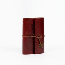 히어로피플 친환경 크라프트 종이 가죽 드레스 나비 노트, 커피