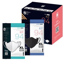 빅슈가라이트 특대형 XL 100매 KF94 새부리형 얼큰이 황사 방역 보건용 마스크, 화이트100장, 화이트