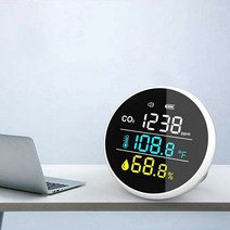 미세먼지측정기 이산화탄소 감지기 다기능 공기 품질 감지기 디지털 디스플레이 가스 분석기 온도 습도 측정 장치, 없음