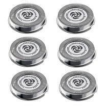 SH50 교체용 헤드 필립스 면도기 SH30 SH50 내구성이 뛰어난 날카로운 날 S738 호환 필립스 노렐코 전기 면도기 시리즈 1000 2000 3000 호환 실버 6팩, 6 Pack