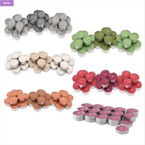 신리그 이케아 미니향초 30개 인테리어 원룸 가정 카페 사무실 티라이트 크리스마스, 체리(브라이트핑크)