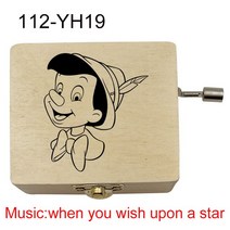 오르골제작 애니메이션 일본 대만 스노우볼 자장가 우드 별 모양 오르골 나무 손 음악 상자 홈 인테리어, 03 112-YH19