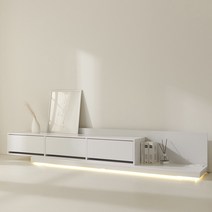 스칸디무드 커스트 LED 확장형 낮은 거실장 티비다이