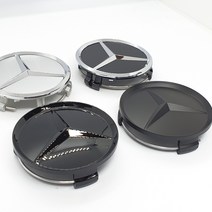 벤츠 휠캡 무광 블랙 실버 검정 클립형 75mm WHEEL CAP AMG휠캡, 3. 유광 블랙