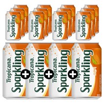 롯데칠성음료 트로피카나 스파클링 오렌지 355ml, 15개