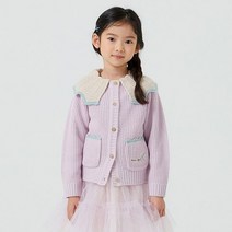 치크(CHEEK) 에리 배색 스웨터 가디건 CKCK22W1G_인천점