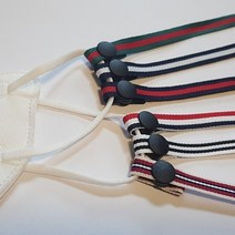 생활민서 더해빙 핸드메이드 수제 마스크스트랩 마스크목걸이 MASKSTRAP 개별포장 고급 주문제작 단체선물 돌 결혼 답례품 스트라이프 삼선 줄무늬 아동 성인 똑딱이 줄 걸이