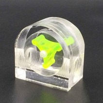 유량계 증류기압력계 관로탐지기 초음파 2 웨이 G1/4 스레드 광택 표면 사무실 측정 도구 PC 수냉식 쉬운 설치 아크릴 표시기, Green Semicircle, Green Semicircle