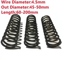 커스텀 대형 강력 압축 코일 스프링 4.5mm 와이어 직경 * 45/50mm * 60/70/80/90/100/120/150/200mm 길이, 50mm, 180mm